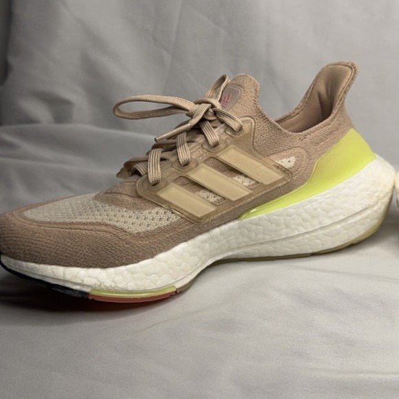 Adidas Trainers Womens 7 UltraBoost 21 Ash Pearl Pink Road Running Light Shoes - Picture 6 of 15